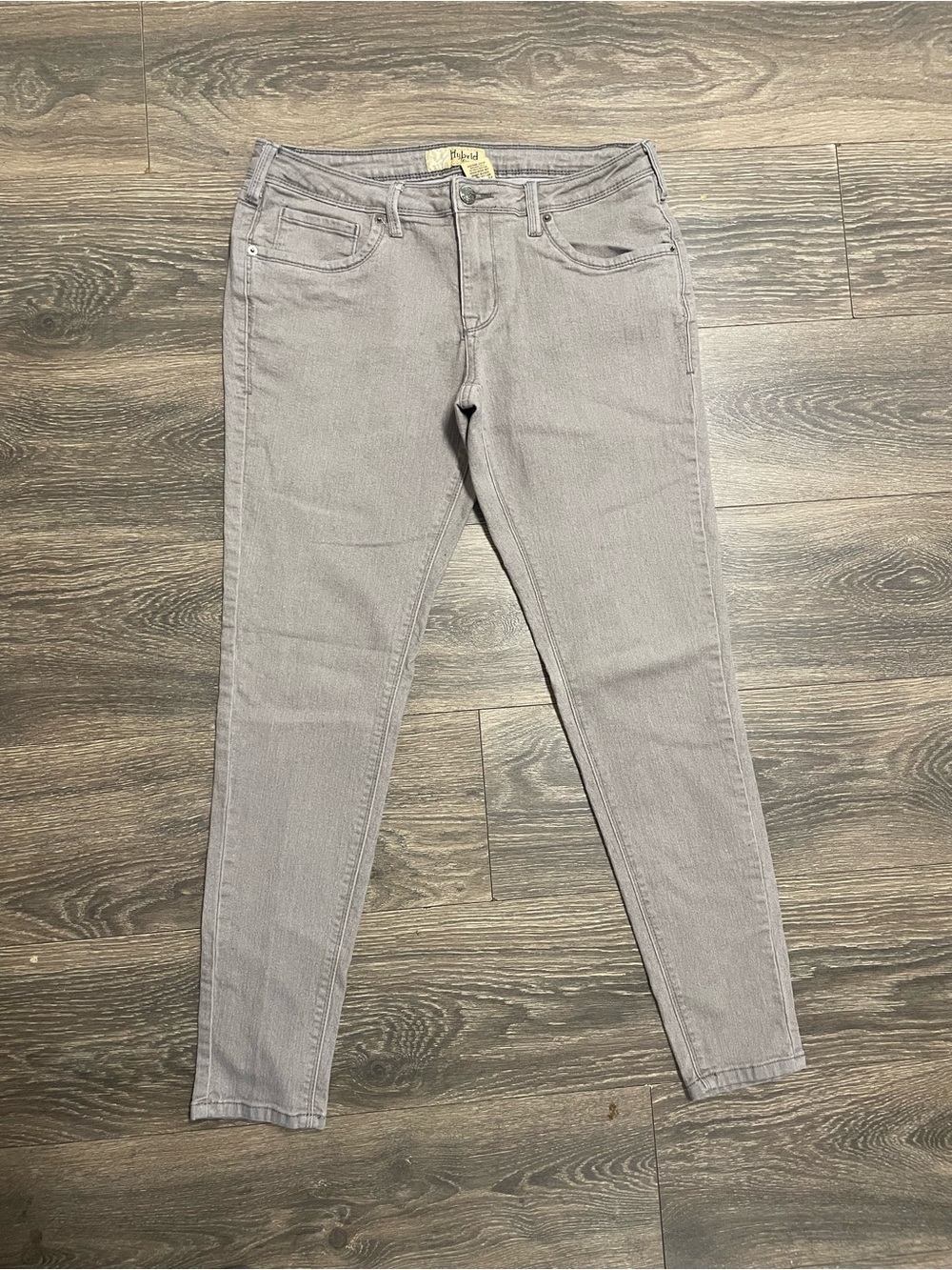 Hybrid Neutral Gray Skinny Jeans bottoms juniors 15 stretch comfy